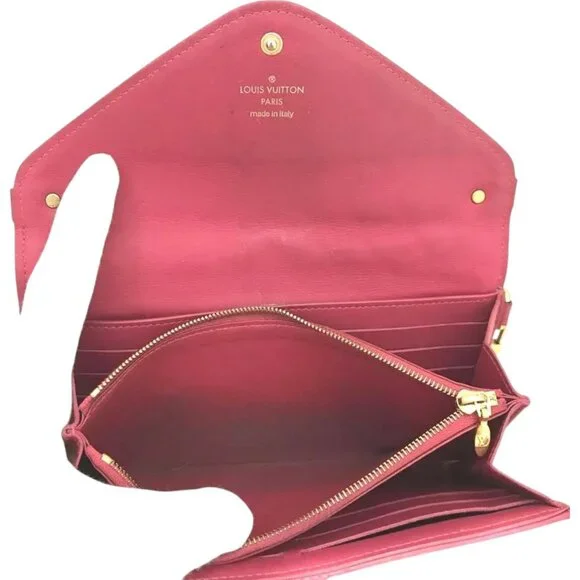 642340BS (X5) Louis Vuitton Wallet Long New Wave Pink Leather - Picture 8 of 10